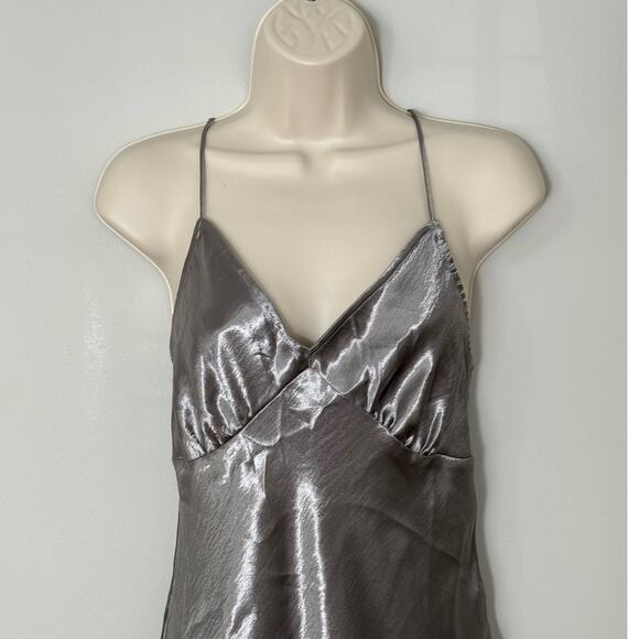 NWT Madewell The Layton Midi‎ Slip Dress in Metallic Recycled Satin Size 12 - Picture 11 of 15